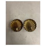 (2)- BRASS WALL CANDLE HOLDERS