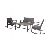 STYLE SELECTIONS 4 PIECE WICKER CONVERSATION SET