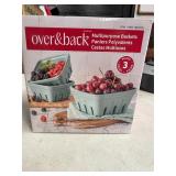 (3)- REUSABLE FRUIT BASKETS