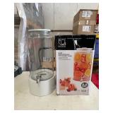 GLASS DRINK DISPENSER WITH CERAMIC STAND 2.2 GAL
