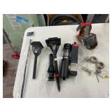 ASSORTED HARDWARE AND OUTDOOR LIGHTS