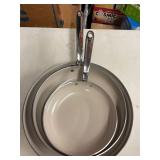 SET OF 3 TRAMONTINA NON-STICK SKILLETS