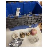 STACKABLE STORAGE TOTE WITH CONTENTS