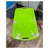 LARGE STORAGE TOTE WITH ASSORTED HANGARS