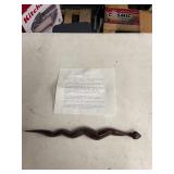 HAND CARVED WOODEN SNAKE