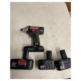 CRAFTSMAN CORDLESS DRILL WITH ASSORTED BATTERIES