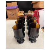 VINTAGE MADEIRA SMOKE BROWN GOBLETS