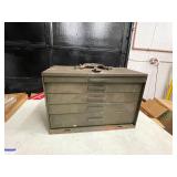 METAL TOOL BOX WITH CONTENTS