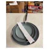 SET OF 3 TRAMONTINA NON-STICK SKILLETS