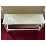 bench with shoe storage.