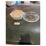 Corning ware, corn flower casserole dish