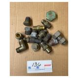 brass and metal hydraulic or pneumatic fittings