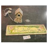 Powder room, outhouse, decorations