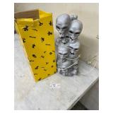 Lot of outdoor Halloween decorations