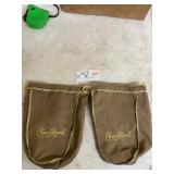 2 tan Crown Royale whiskey bottle bags