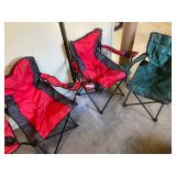 3 folding camping lawn chairs