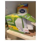 Shelf lot of dusting supplies