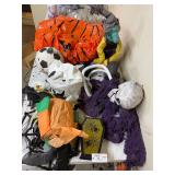 Lot of outdoor Halloween decorations