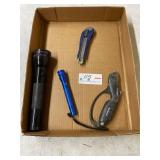 Maglite flashlight knife lot