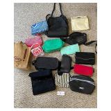 Lot of small purses, clutches, handbags wallets