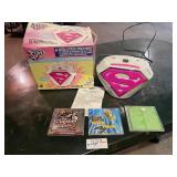 DC Comics Supergirl-themed pink CD boombox
