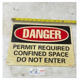 Danger confined space sign
