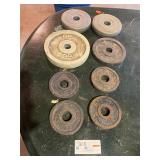 Lot of mostly steel weights