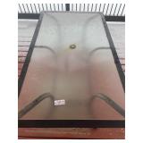 Glass top patio porch table