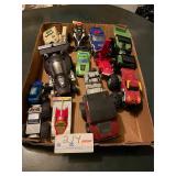 Tray lot of diecast toy cars and trucks