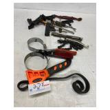 oil filter wrenches and tire plug tools