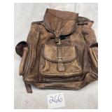 Genuine, leather backpack