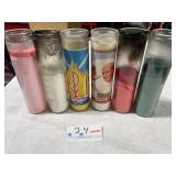 Tall glass votive candle lot
