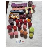Lot of votive candles