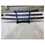 3 PIECE SAMURAI SET W/STAND