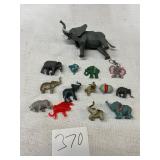Plastic elephant figures