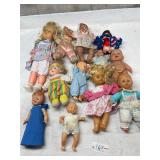 Large lot of plastic baby dolls