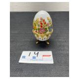 porcelain egg shapped trinket box