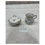 Anchor pottery soap dish & mug