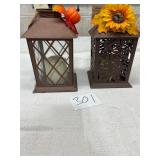 2 battery operated LED lanterns