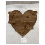 Large hanging rustic farmhouse heart wall decor