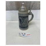 German beer stein mug metal lid