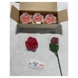 Rose shaped candles