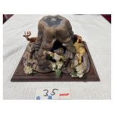 Gnome wax candle woodland creatures