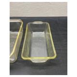 Pyrex clear glass loaf pans