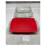 Lot of Pyrex rectangle casserole, dishes