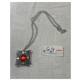 Vampire medallion necklace