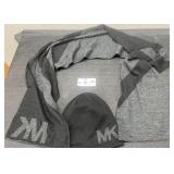 Michael Kors hat, and scarf