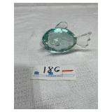Oleg Cassini crystal fish paperweight.
