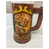 German beer stein mug pheasant