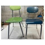 Heavy plastic chrome school chairs